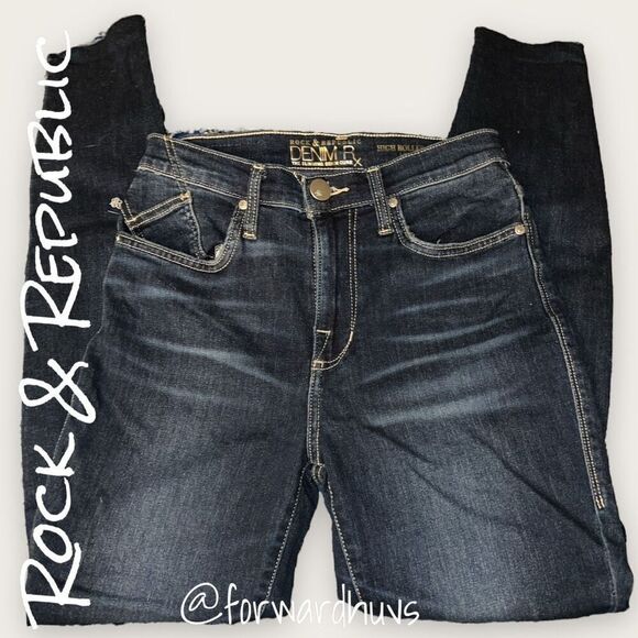 Rock & Republic High Roller High Rise Skinny Jeans | Legging | READ | Size 4 - Picture 6 of 14